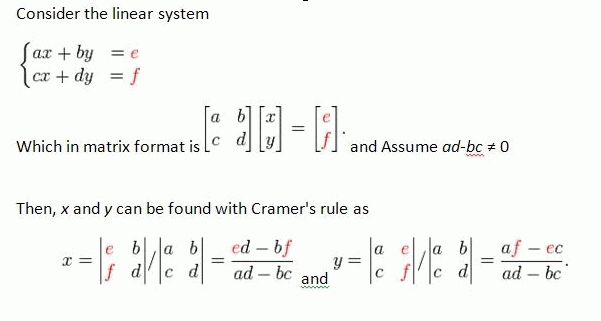 cramer's rule