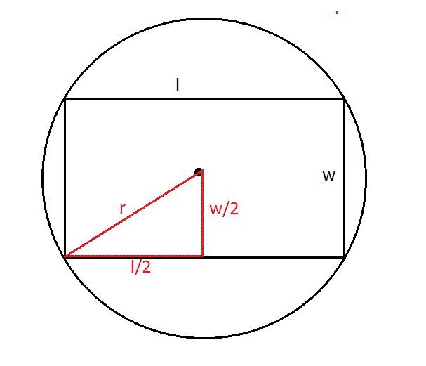 Find the area of the largest rectangle that fits inside a circle of