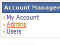 Changing Admin Account Settings